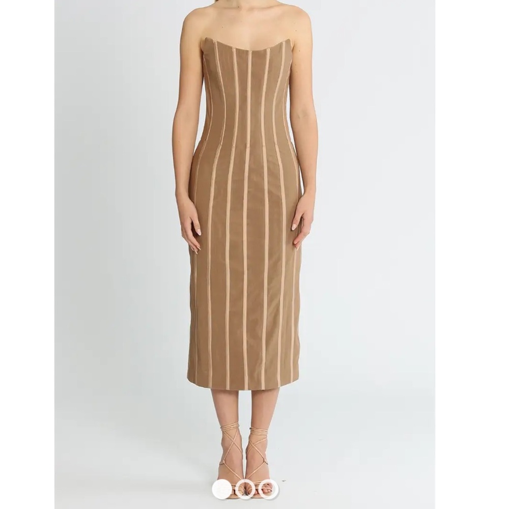 MISHA Zoe Dress in Caribou Color: Caribou